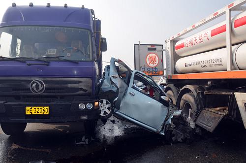 這是事故現場（10月1日攝）。新華社發（李力 攝）