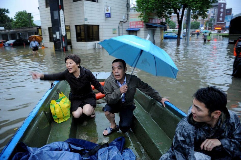 浙江余姚水災災情嚴重 城區超七成被淹水電通訊中斷1
