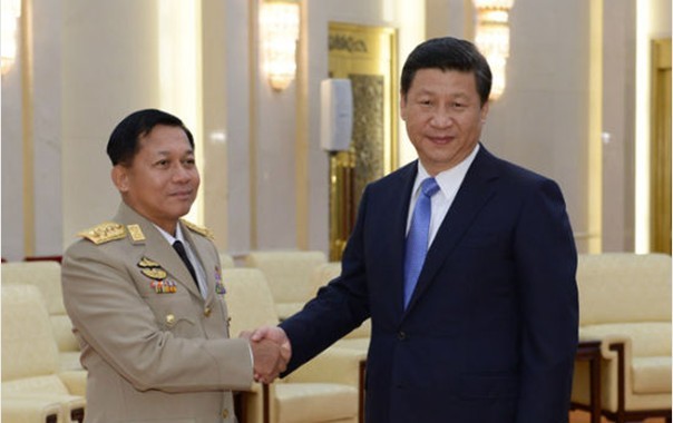 習(xí)近平會(huì)見緬甸國(guó)防軍總司令敏昂萊
