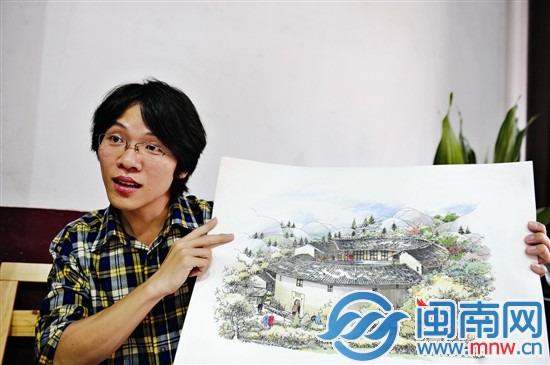 小施和他的作品，安溪龍涓土堡