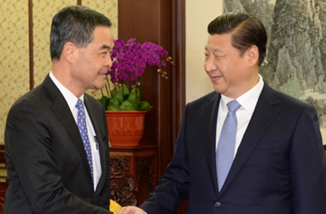 習近平會見梁振英