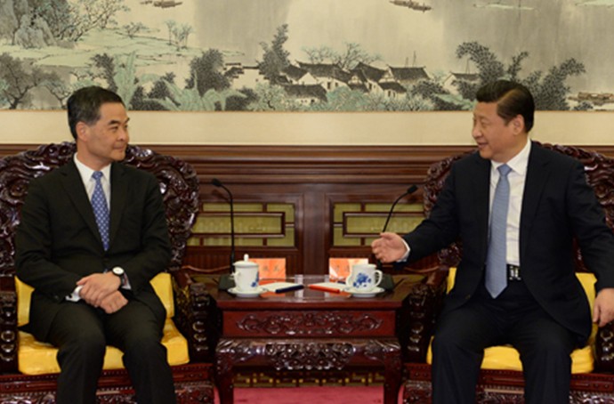 習近平會見梁振英1