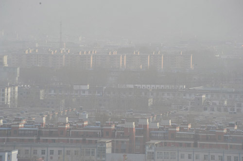 拉薩出現罕見浮塵現象1