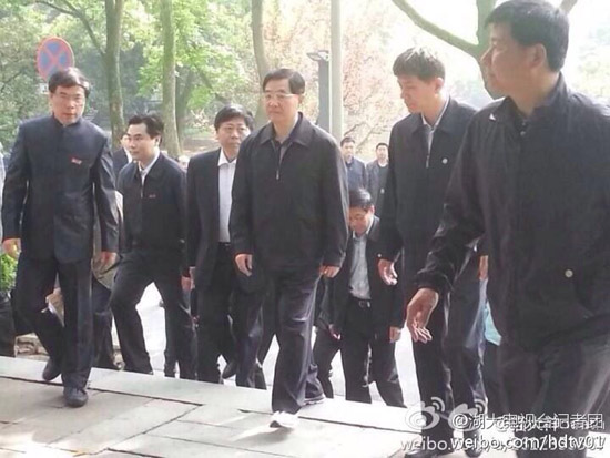 胡錦濤到訪湖南大學