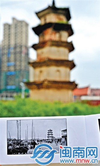 1931年的白塔周邊一片繁華，如今的白塔下雜草叢生